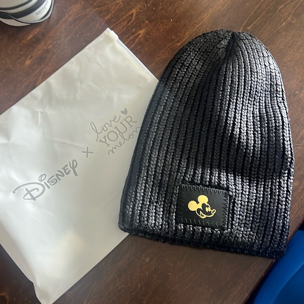 Black Disney Love Your Melon Winter Hat-Never Worn